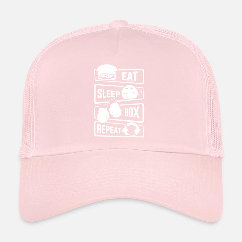 Eat Sleep Box Repeat - Boxing Boxer Uppercut Jab Trucker Cap