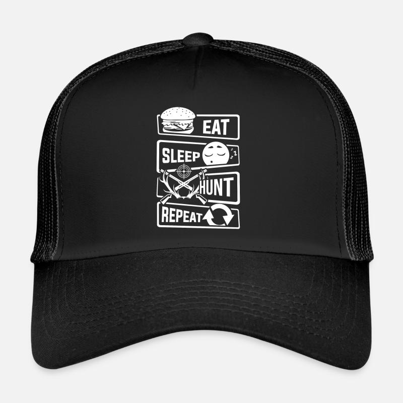 Mangez le sommeil Hunt Répétition - La saison de chasse de chasse Jägerwald Casquette trucker 