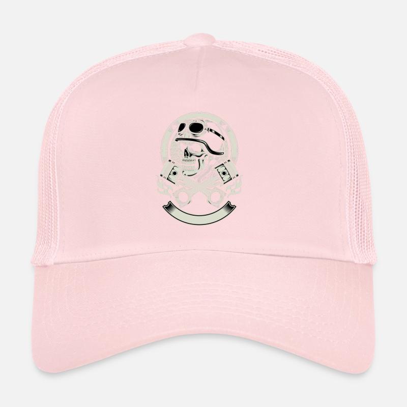 Totenschädel Skull mit Helm Trucker Cap
