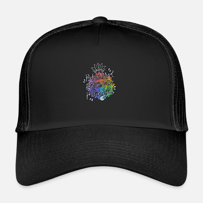 Positives Denken - Trucker Cap - Schwarz/Schwarz