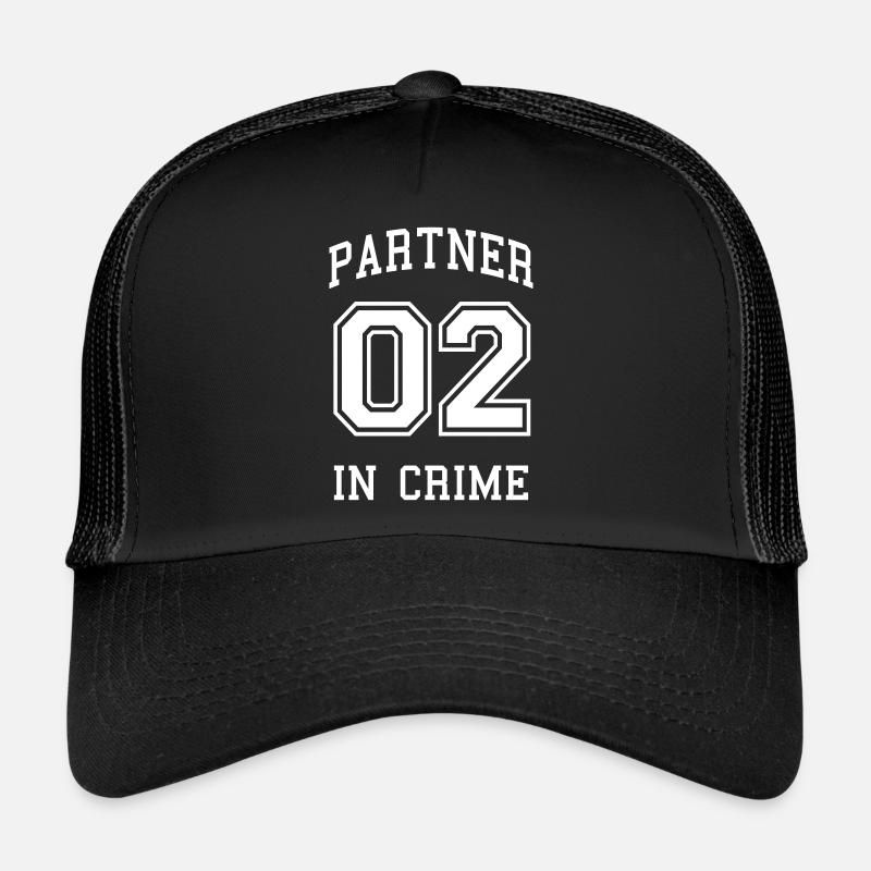 Partner in Crime 02 Partnerlook - Trucker Cap - Schwarz/Schwarz