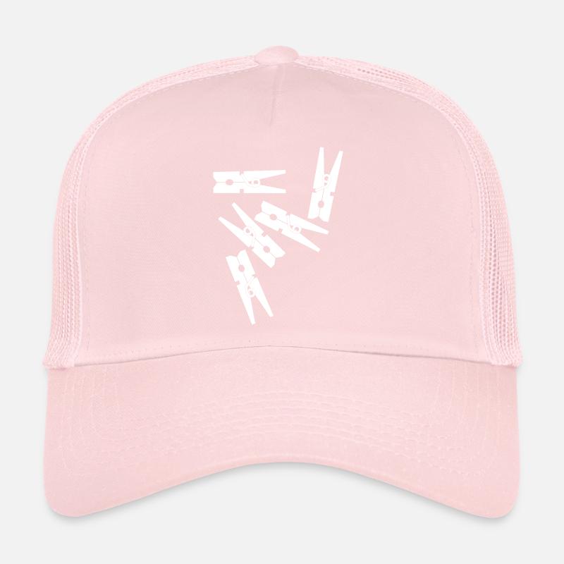 Pinces à linge blanc Casquette trucker 