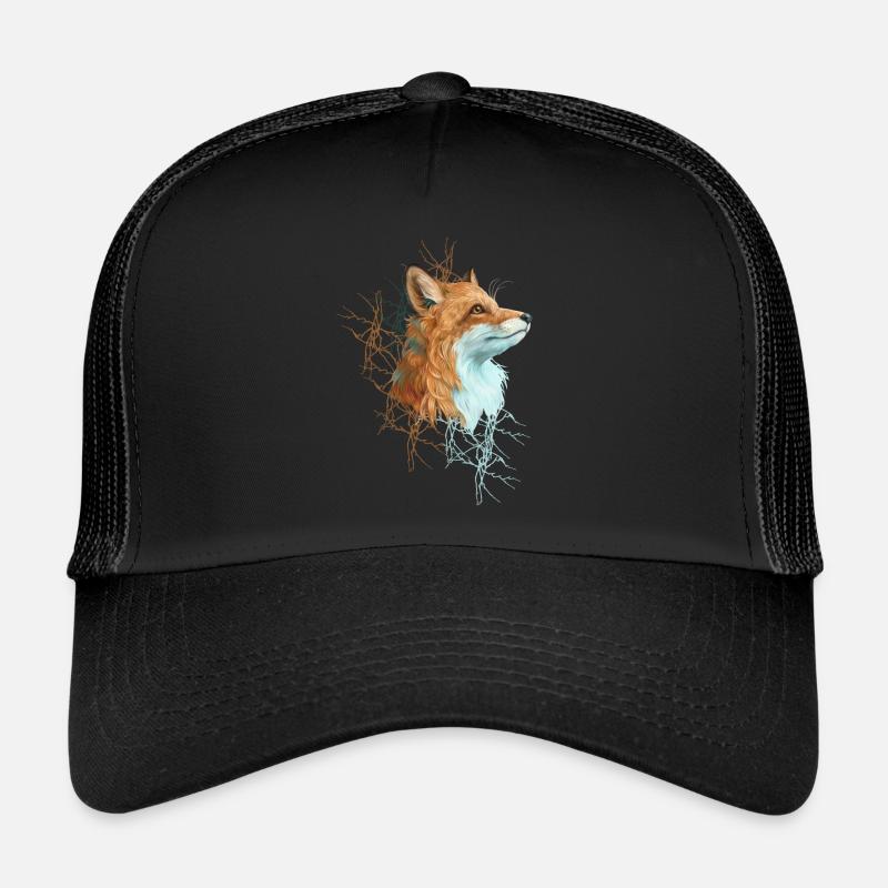 Happy the Fox - Trucker Cap - Schwarz/Schwarz