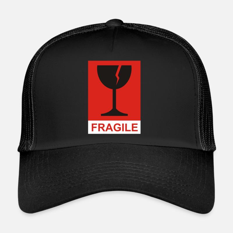 FRAGIL - Trucker Cap - Schwarz/Schwarz