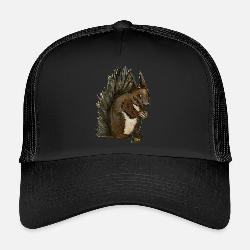 écureuil squirrel eichhörnchen esquilo noisette Casquette trucker 