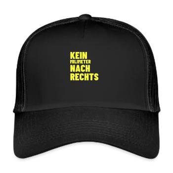Gegen Rechts - Trucker Cap - Schwarz/Schwarz - Vorne