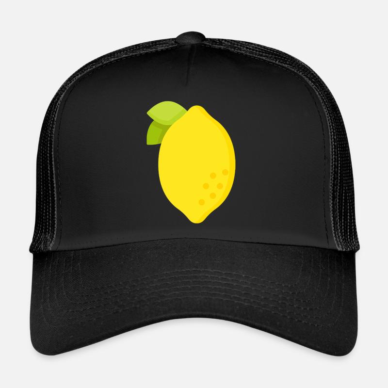 Zitrone - Trucker Cap - Schwarz/Schwarz