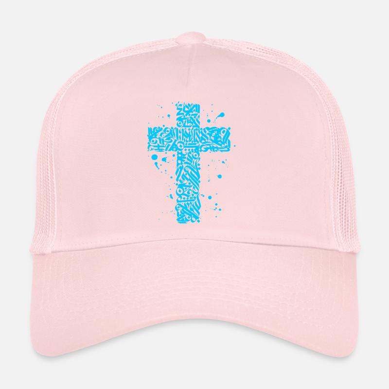 croix bleue graffiti Casquette trucker 