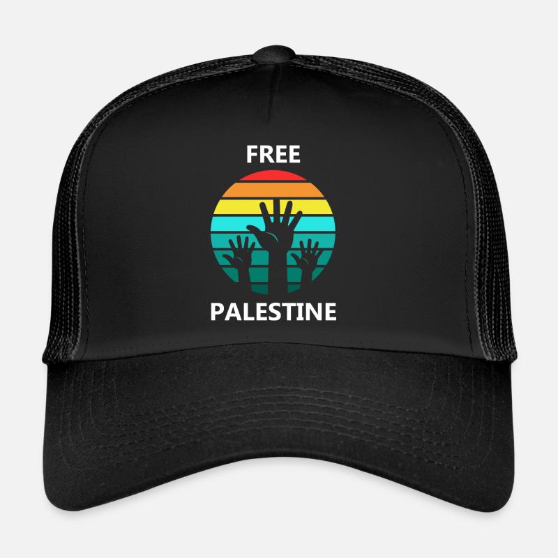 Free Palestine - Trucker Cap - black/black