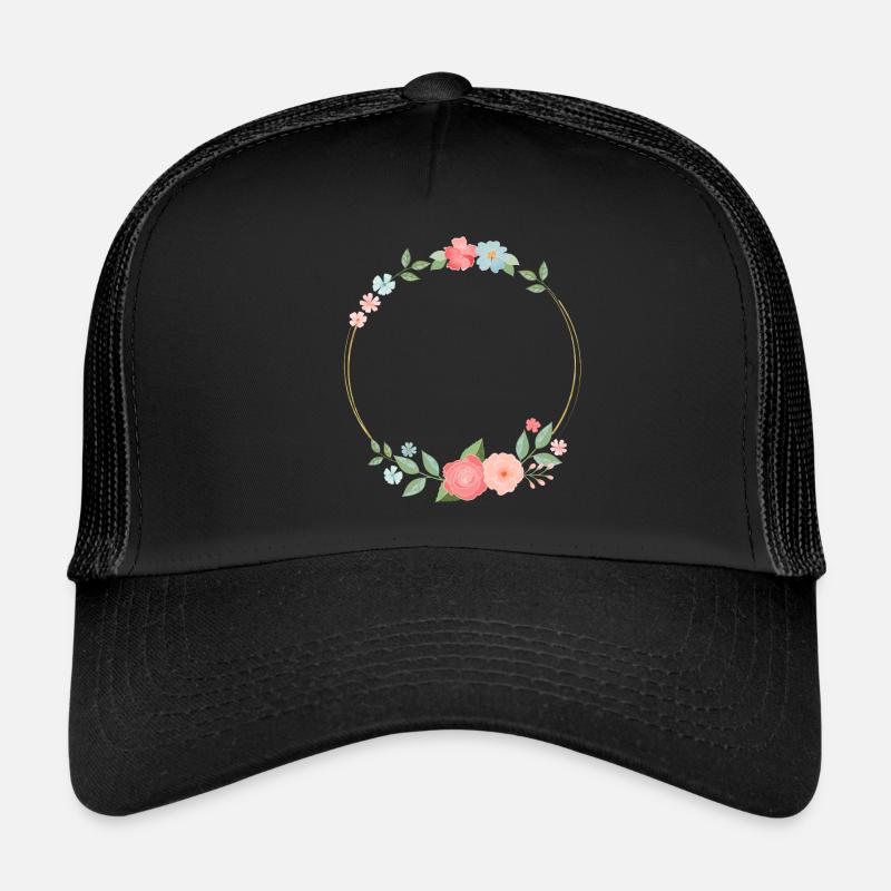 Flower wreath. modern. Customizable as a gift Trucker Cap
