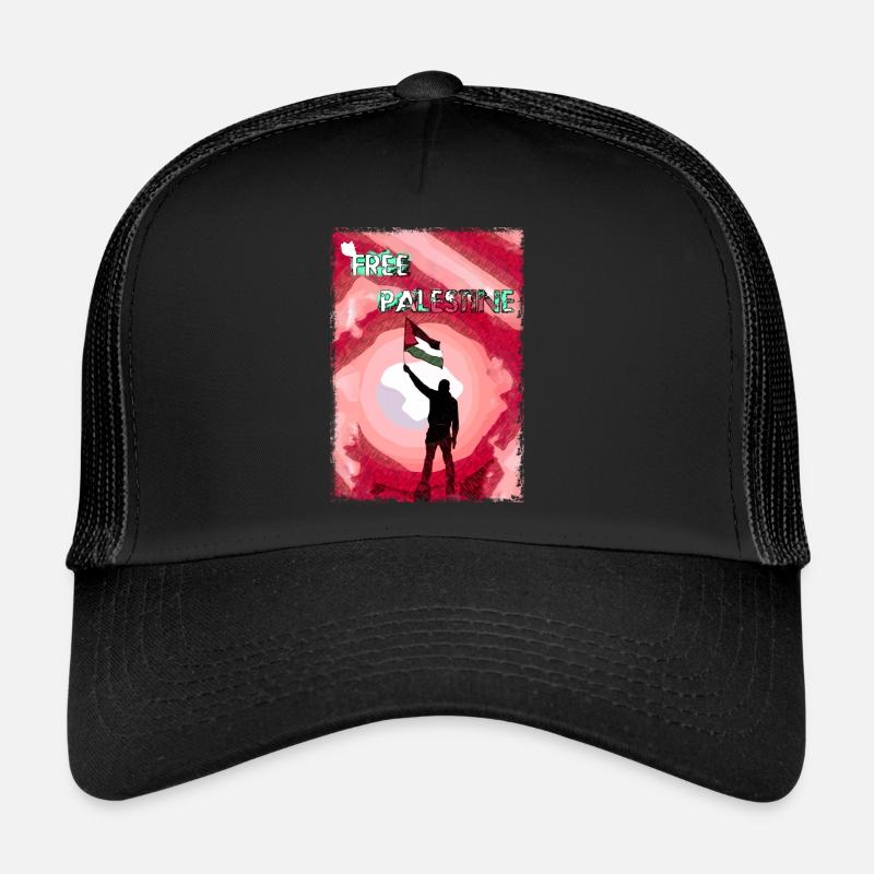 Drapeau de la Palestine libre P5 Casquette trucker 