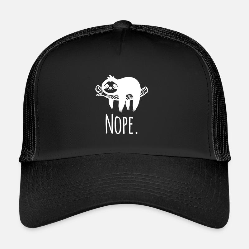 Sloth Nope white Casquette trucker 