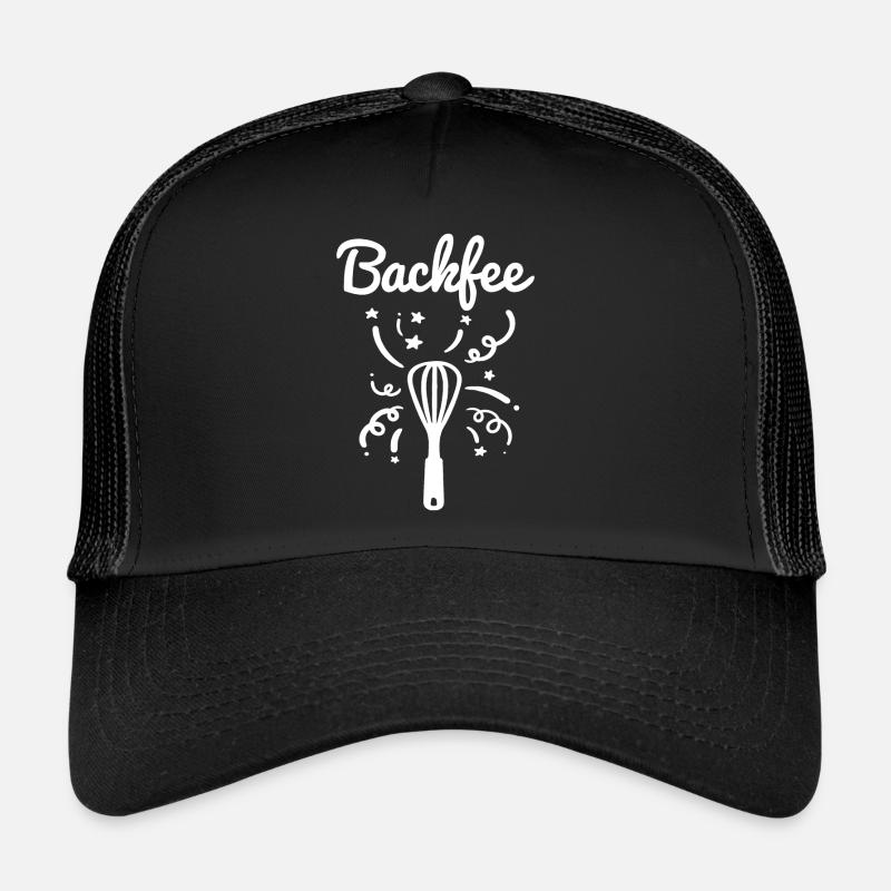 Backfee Backen Bäckerin - Trucker Cap - Schwarz/Schwarz