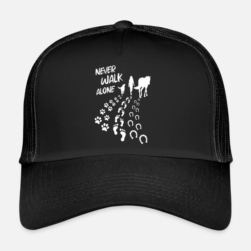 Never Walk Alone Horse & Dog Trucker Cap