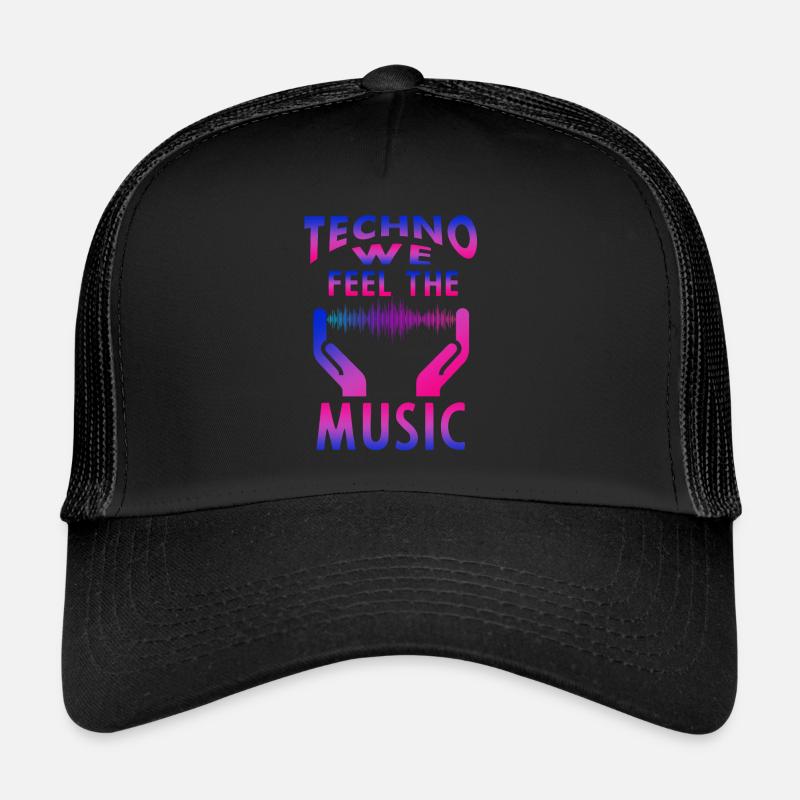 Techno on sent la Musique Casquette trucker 