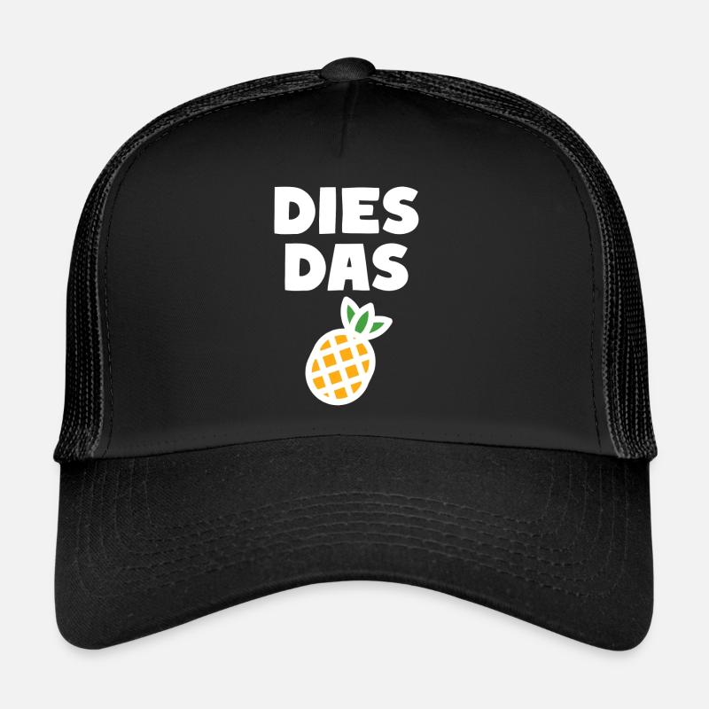 Dies Das Ananas - Trucker Cap - Schwarz/Schwarz
