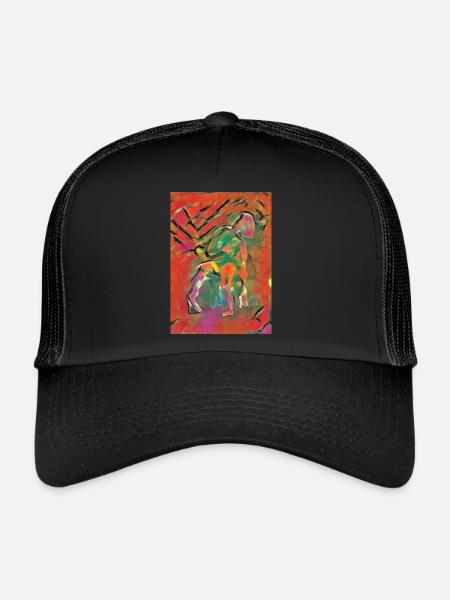 On The Multicolored Chair - Trucker Cap - black/black - Front