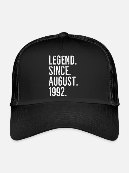 Légende depuis août 1992 - Casquette trucker  - noir/noir - Devant