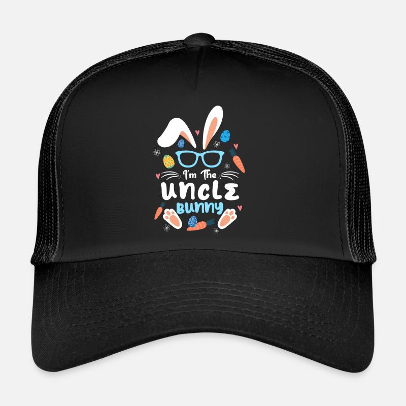 At The Uncle Rabbit Easter Rabbit Ear Sunglass Trucker Cap