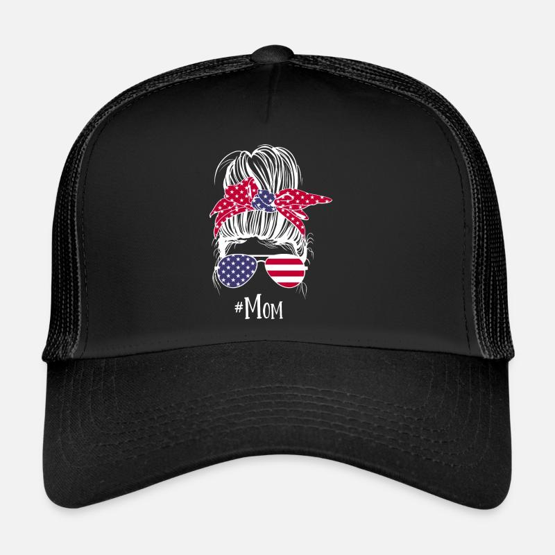 Mom Messy Dutt USA Trucker Cap