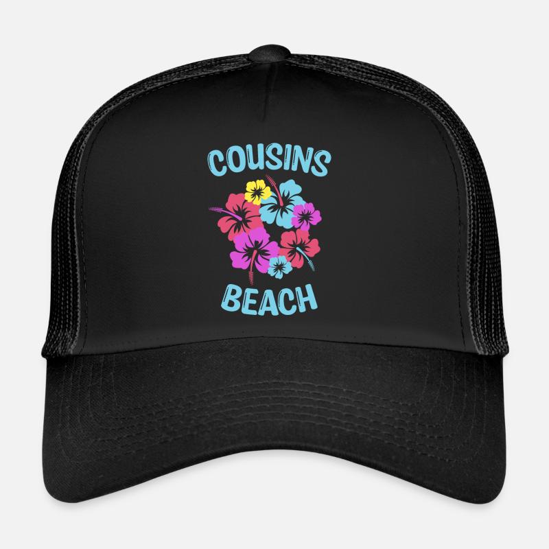 Plage de Cousins - Casquette trucker  - noir/noir
