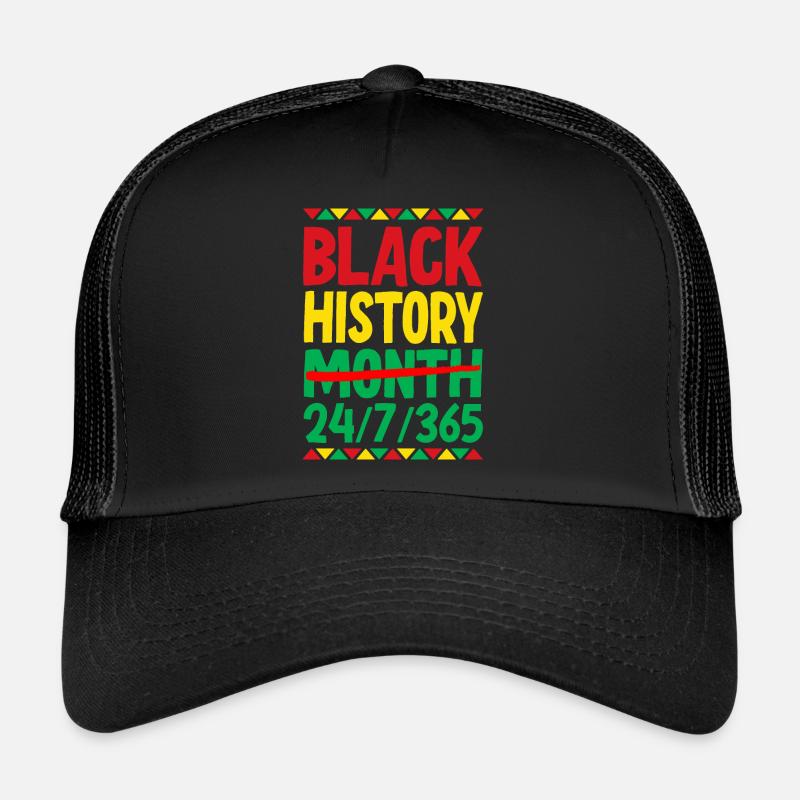 Mois de l’histoire des Noirs 24/7/365 Casquette trucker 
