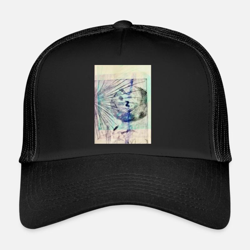 Abstract Art - Trucker Cap - Schwarz/Schwarz