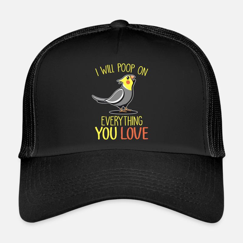 Calopsitte - Casquette trucker  - noir/noir