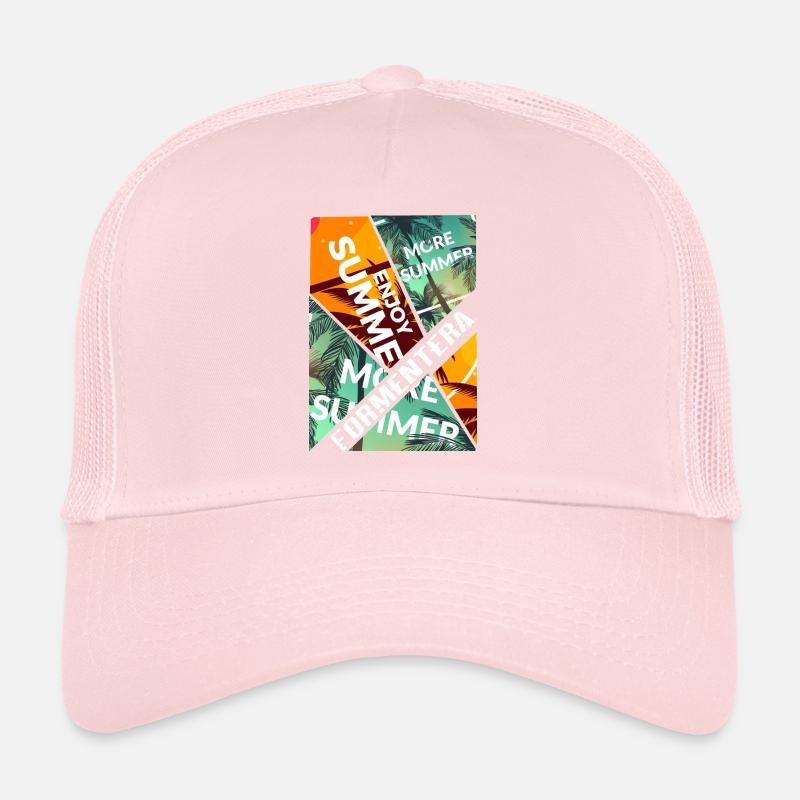 Formentera Été Sun Beach Sea Palms Vacances Casquette trucker 
