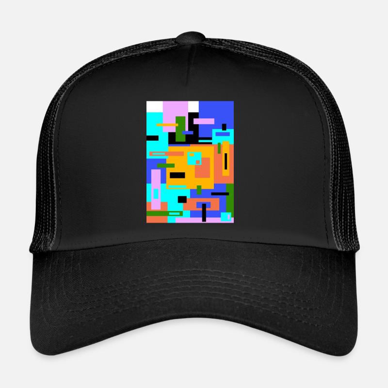 Peinture abstraite Casquette trucker 