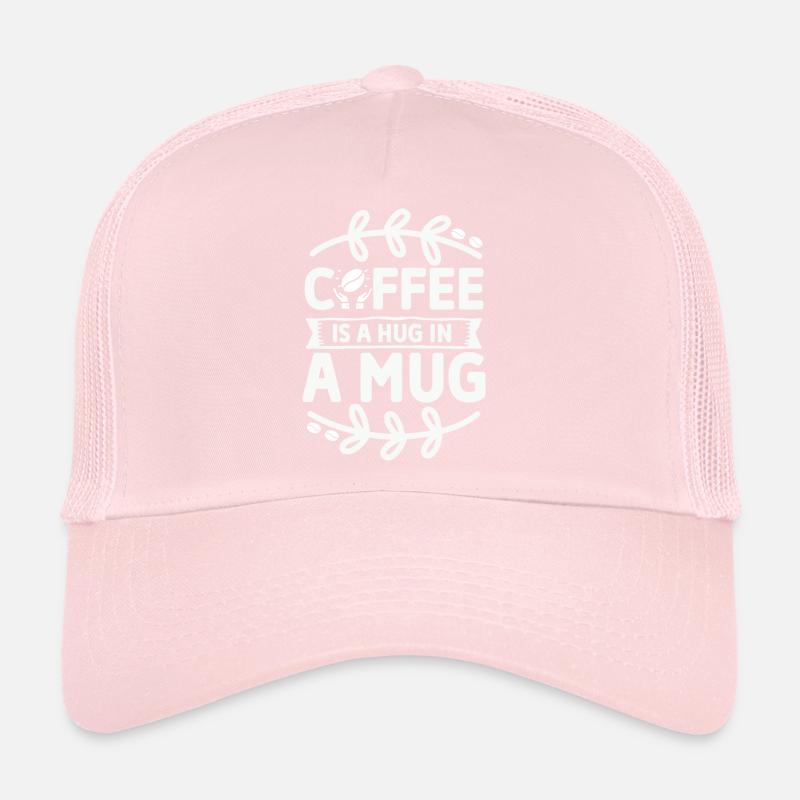 Coffee is a Hug in a Mug - Pure coffee love, white Trucker Cap