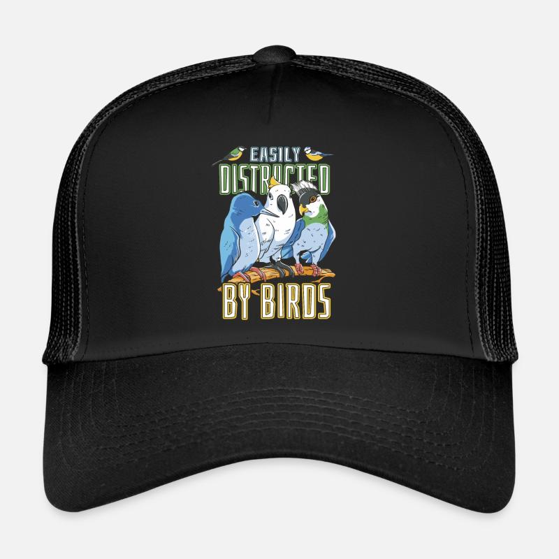 Easily Distracted By Birds Birding Birdwatching Trucker Cap