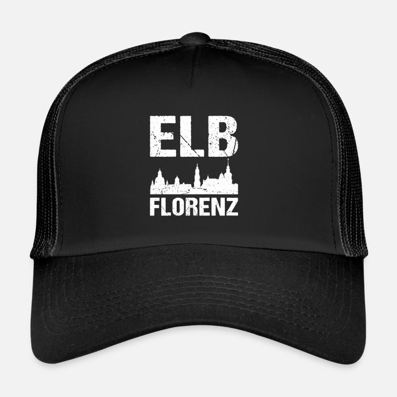 Elbflorenz Dresden - Trucker Cap - Schwarz/Schwarz