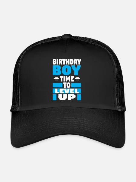 Birthday Boy Time to Level up - Trucker Cap - Schwarz/Schwarz
