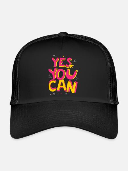 Si, tu peux - Casquette trucker  - noir/noir - Devant