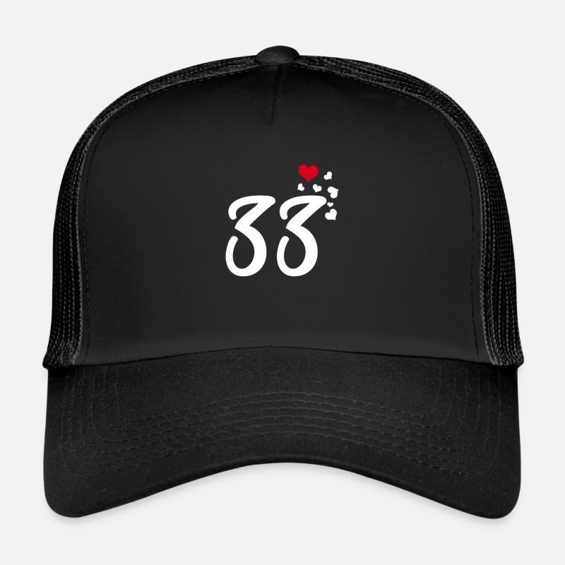 33 Hearts 33e anniversaire Casquette trucker 
