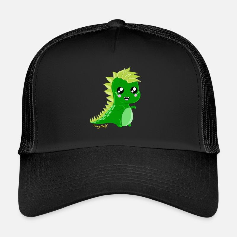 Dinosaurier - Trucker Cap - Schwarz/Schwarz