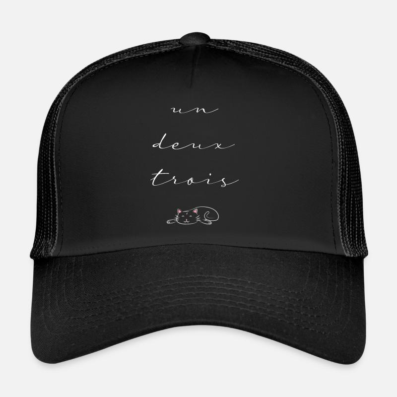 un deux trois cat Trucker Cap