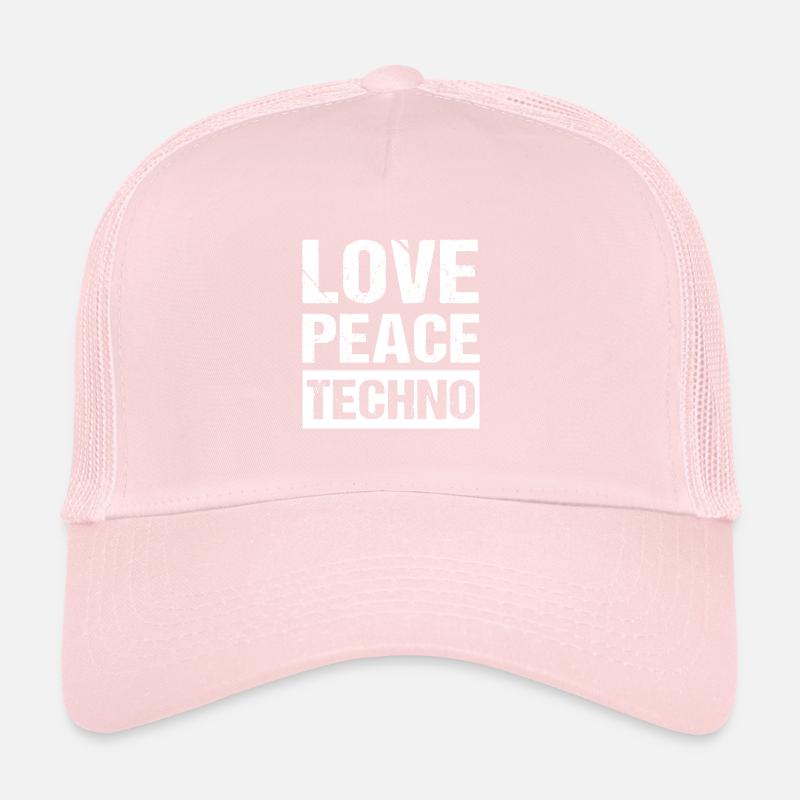 Amour Paix Techno Casquette trucker 
