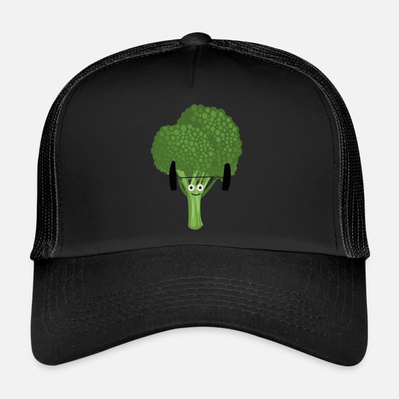Athlete Broccoli,Lifting Weights, Broccoli Trucker Cap