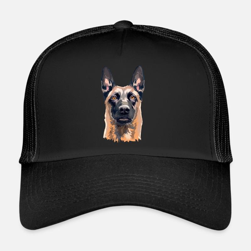 Leiter von Malinois - Trucker Cap - Schwarz/Schwarz