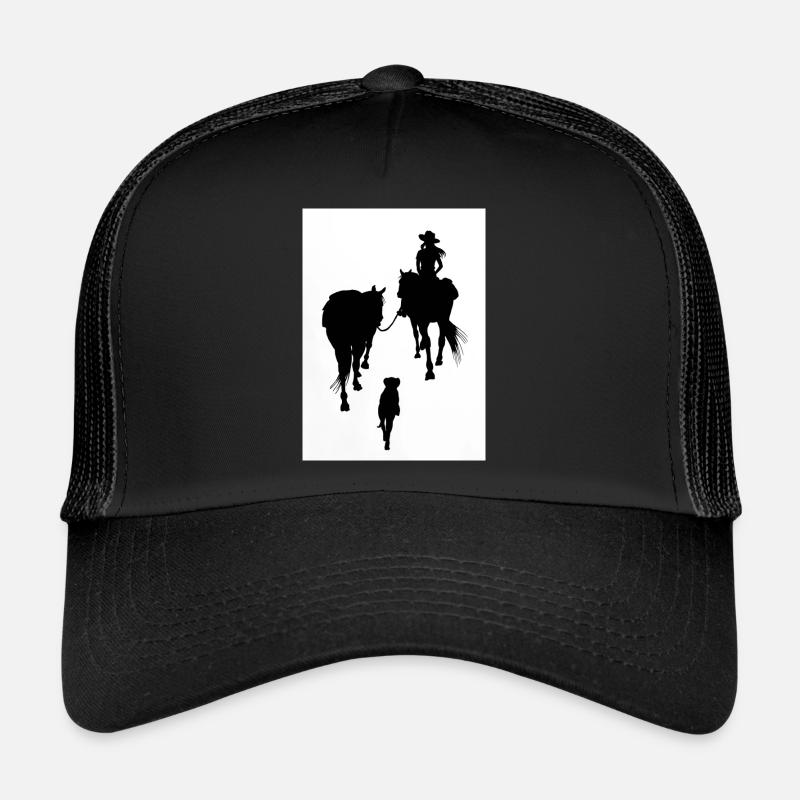 Wanderreiterin - Trucker Cap - Schwarz/Schwarz