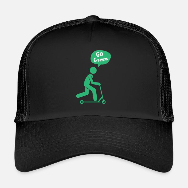 Go Green E-Scooter - Trucker Cap - Schwarz/Schwarz