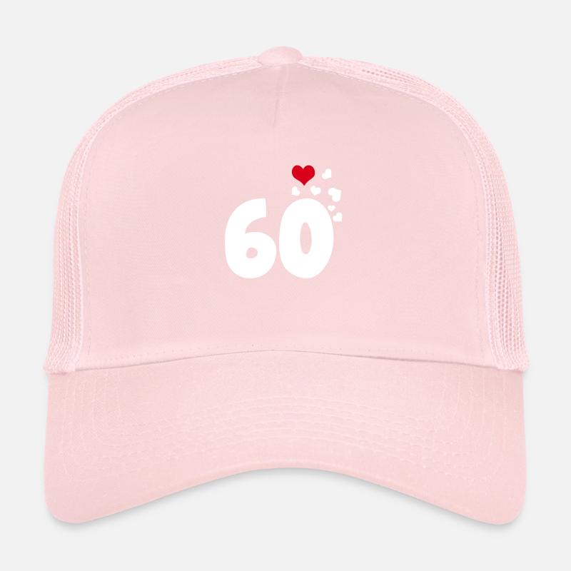 60 cœurs 60e anniversaire Casquette trucker 