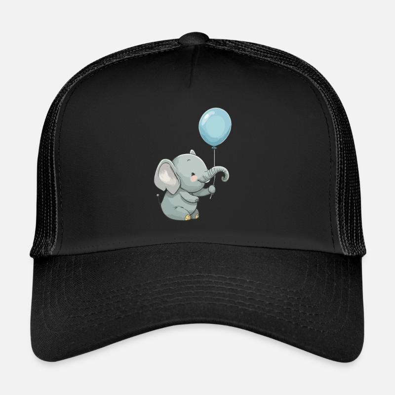 Petit éléphant avec ballon Casquette trucker 