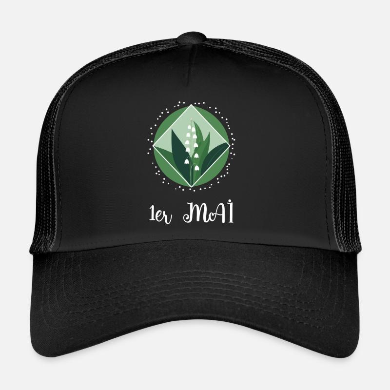 Maiglöckchen des 1. Mai - Trucker Cap - Schwarz/Schwarz