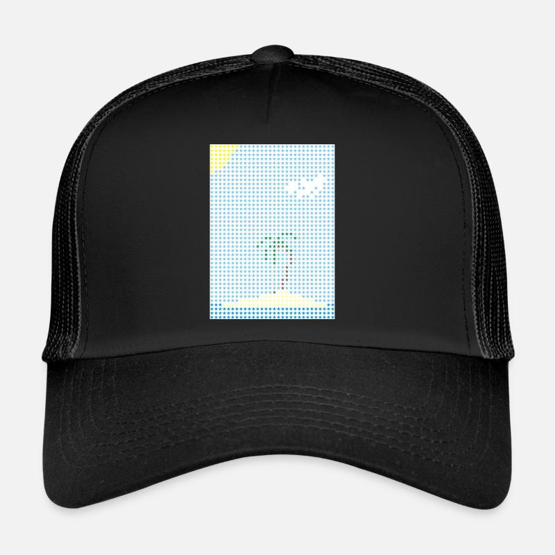 sun island - Trucker Cap - Schwarz/Schwarz