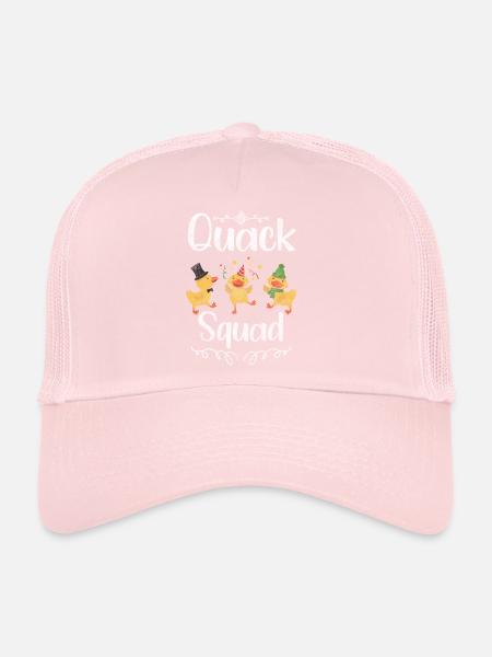 Duckling Bathing Duck Bathtub - Trucker Cap - pale pink - Front