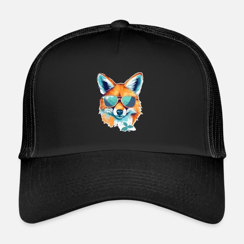 Iky le renard à lunettes Casquette trucker 