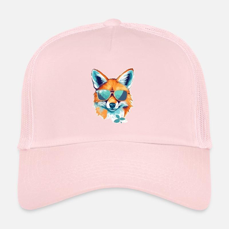 Iky the bespectacled fox Trucker Cap